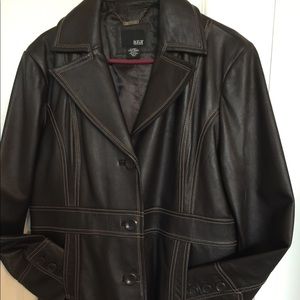 Stunning brown leather duster “Anna”